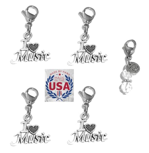 Image of Hidden Hollow Beads 4 Clip On Charms for Purse, Handbag, Keychain, Zipper Pull, Backpack, Jewelry Accessory, USA
