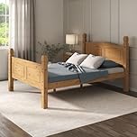 Corona Double Bed Frame High Foot End Mexican Solid Pine