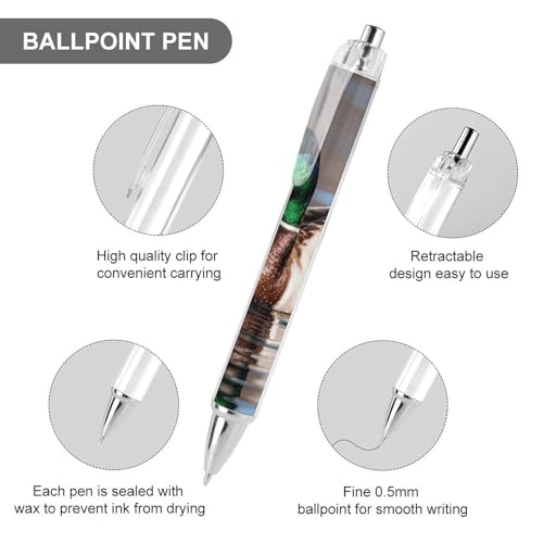 Stylos à bille rétractables colvert, lot de 4 à encre noire et pointe moyenne - 3