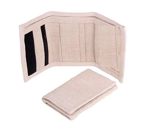Hemptique Trifold Natural Hemp Wallet for Men - Natural
