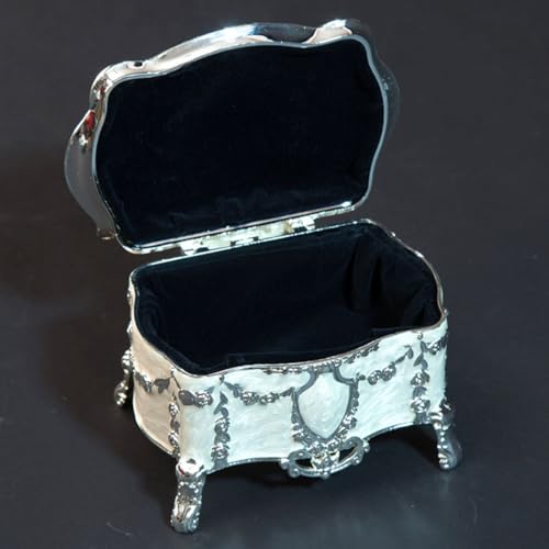 Boîte à bijoux vintage avec compartiments velours pour bagues et boucles
