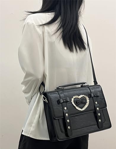 Japanese Style Sweet Messenger Bag Womens Bowknot Backpack Purse PU Leather Crossbody Shoulder Bag Lolita Handbags4