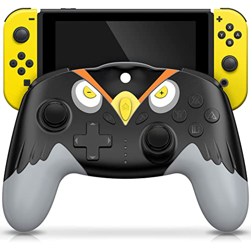 Switch Controller für Kinder ISENPENK Wireless Switch Pro Kontroller mit Adler-Form Design Aufwachen Turbo Vibration Makro Taste Niedlich Griff Mini Joypad Bluetooth Gamepad Remote Handle für Geschenk Cover