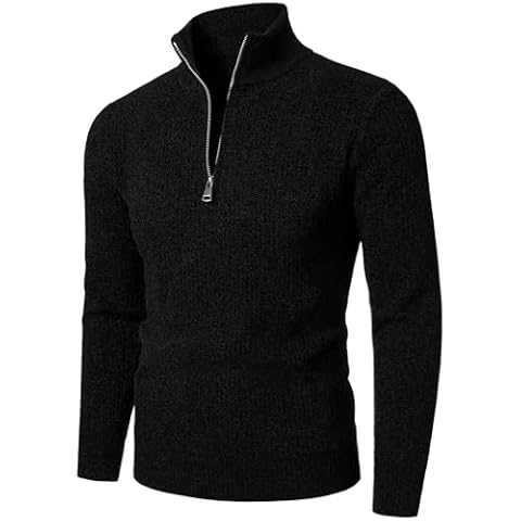 HOOD CREW Men's Warm 1/4 Zip Jumper Cover