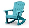 Keter Adirondack Rocker Resin Outdoor Furniture Patio Chair -Perfect for Porch, Pool, and Fire Pit Seating, Teal
