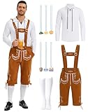 ABHOH Adult Oktoberfest Costume Outfits Men Bavarian Funny Costumes Set for Halloween Party Beer Festival White AB009XL