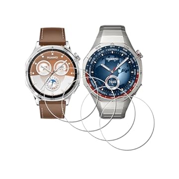 iDaPro [4 peças protetoras de tela para Huawei Watch GT 5 Pro 46 mm/GT5 46 mm, vidro temperado, dureza 9H, antiarranhões, antibolhas