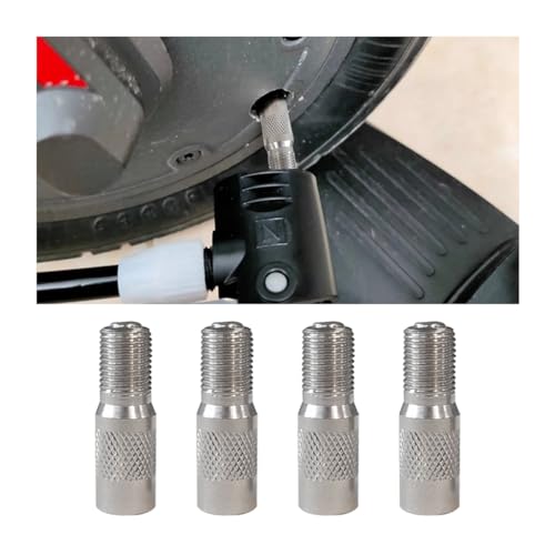 JNNJ 4 Pieces Valve Extensions Adapter, Scooter Valve Extension Adapters, Pneumatic Tyre Extension Valve Adapter for Car, Valves Stem Adapter for Car, Truck, Camper, Motorbike Tyres(Mesh-Model)