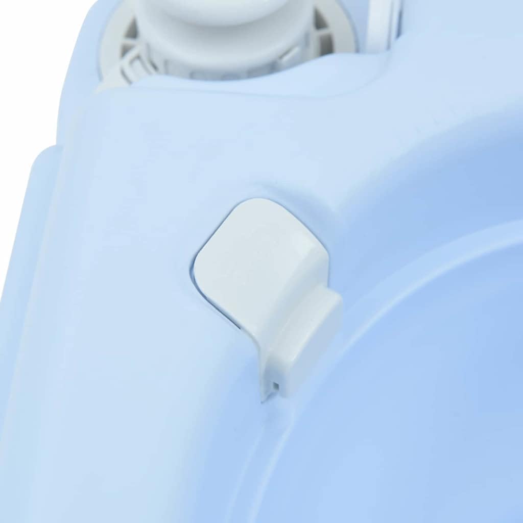 WC da campeggio grigio bianco in polietilene, 41,5 x 36,5 x 37 cm, portatile e compatto, con ugello di risciacquo tipo T, per campeggio, escursionismo, viaggi, mobile e inodore