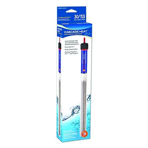 Penn-Plax Cascade Heat Aquarium Heater – Fully Submersible – Great for Freshwater and Saltwater Fish Tanks – 11” Length – 150 Watt