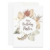 Happy Birthday Pastor Card - 5x7 Inch Christian Birthday Card (Single)