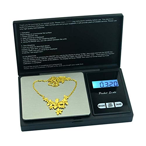Báscula digital de bolsillo 200g x 0.01g mini portátil miniatura 1