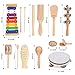 Wooden Musical Instruments Set, Percussion Set with Xylophone , Educational Music Toys for Kids and Toddlers - Christmas and Birsthday Music Gift for Boys and Girls