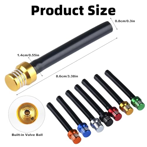 Image of 7PCS Breather Hose Gas Fuel Tank Cap, CNC One Way Tank Valve Vent Tube with Aluminum Breather Valve, Universal for 50cc 110cc 70cc 125cc ATV Motorcycle Dirt Pit Quad Bike Motocross