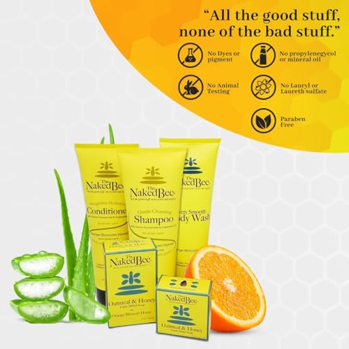 Image of The Naked Bee Nourishing Body Lotion for All Skin Types (8 fl oz) Moisture Replenishing Lotion for Dry Skin with Vanilla Rose & Honey