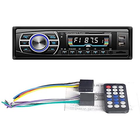 VIGORWORK Car Radio 12V/24V OLED Color Screen Bluetooth FM Turner Aux-in Support Bluetooth USB/SD/MMC Card Reader Car MP3 Player 1DIN for ISO Cover
