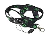 BodyJewelryOnline Fashion Multi Green Marijuana I.D. Holder & Cellphone Key holder Lanyard