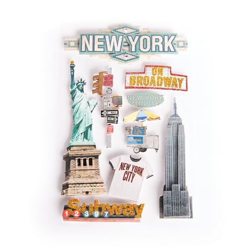 Paper House Productions STDM-0011E 3D Cardstock Stickers, New York City (3-Pack)