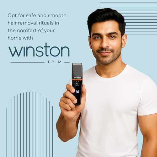 Image of Winston Groom Lite 4 in 1 Grooming Set for Men with 7 Length Attachment Comb, Fast Charging Face, Ear, Nose, Beard, Body Hair Trimmer for Men