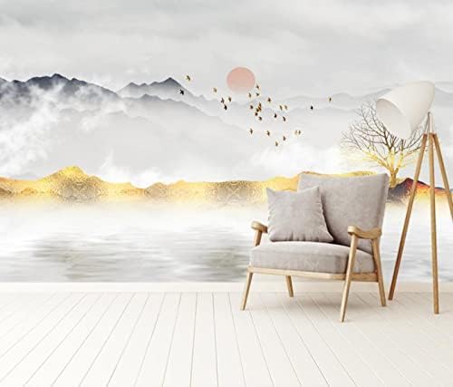 Fond d'Écran Salon Forêt Dorée Papier Peint 3D XLMING 200x140