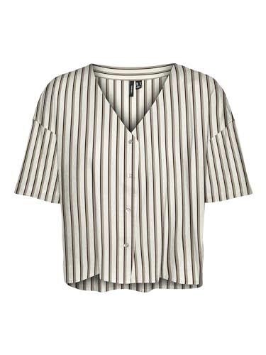 Blouse col en V femme VERO MODA chemisier manches courtes haut de gamme boutonné