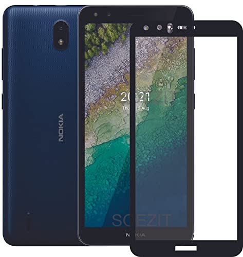 Soezit 5D Full Tempered Glass Screen Protctor for Nokia C01 Plus - Black with Easy Installation Kit (B09P5B56K3) Amazon Price History, Amazon Price Tracker