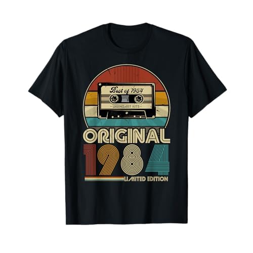 1984 Vintage Cumpleaños Retro Edición Limitada Hombres Mujer Regalo Camiseta
