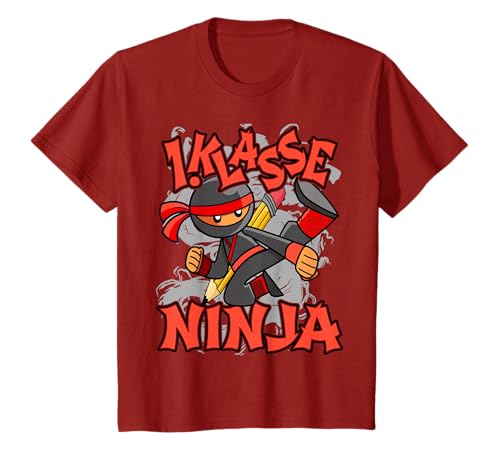 Kinder 1. Klasse Ninja - Zuckertüte erster Schultag Einschulung T-Shirt