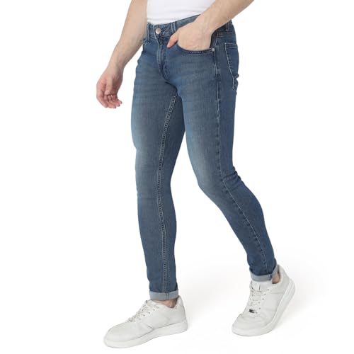 Image of Spykar Men's Skinny Fit Low-Rise Casual Jeans