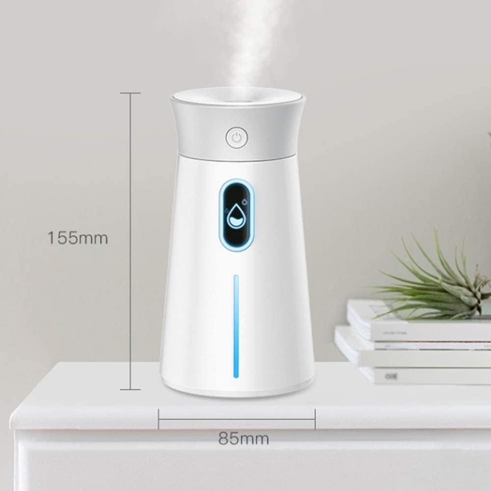 White Humidifier Small Household Mute Bedroom Car Aroma Diffuser, Mini USB Spray Cute Portable Humidifier air Filtration