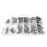 mogen886 350Pcs M3-M10 Spring Washer Anti-Corrosion Wear-Resistant Spring Washer Assortment Set for