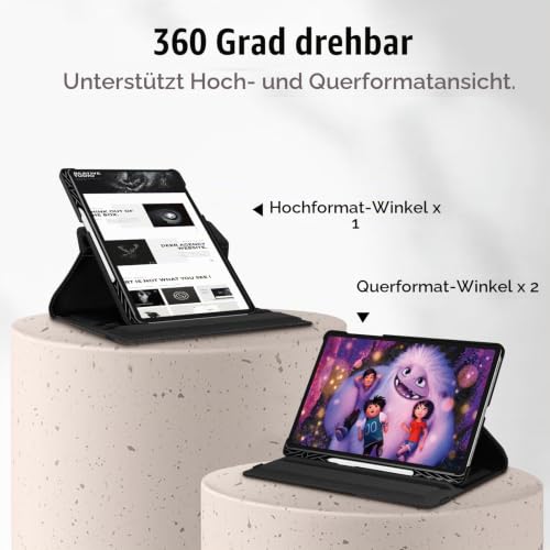Fintie Hülle für Samsung Galaxy Tab S10+ Plus/S9 FE+ Plus/S9+ Plus 12.4 Zoll Tablet mit Stifthalter - Schutzhülle Cover mit 360 Grad… – Ansicht 3