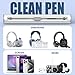 Inesore Cleaner Kit for Airpods Pro 3 2 1 Series,Multi-Function Cleaning Pen Tool for Earbuds Headphone iPhone Speaker Receiver Electronic Electronic Devices,with Soft Brush Flocking Sponge -White