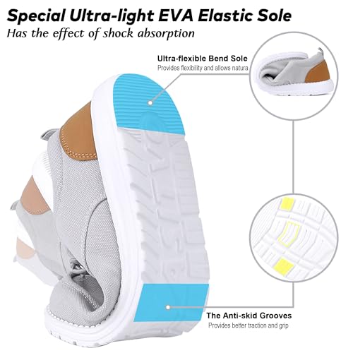 ASITVO Mens Wide Canvas Loafers Slip on Big Size Walking Shoes Width Toe Box Casual Dress Shoes4