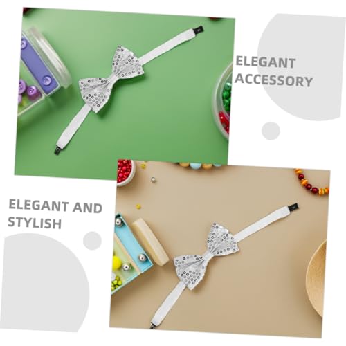 Beaupretty 10pcs Adjustable Sequin Bow Ties for Boys and Girls Sparkly Pre-tied Butterfly Neck Ties for Weddings Parties and Comfortable Fit for Boys and Girls3