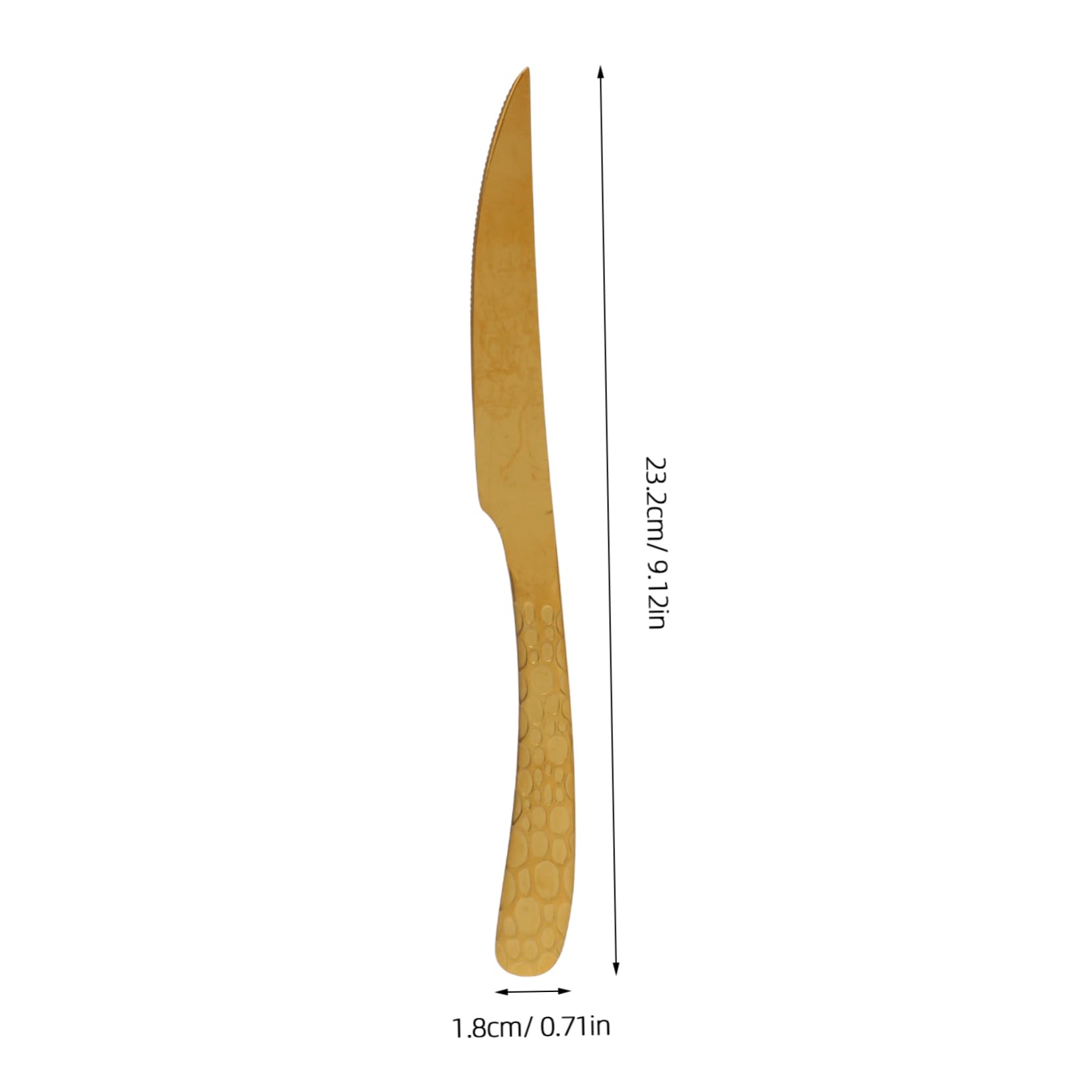 Hemobllo Posate da Bistecca in Acciaio Inox, 4 Set Dorati, Design Elegante, Uso Versatile per Cucine e Hotel