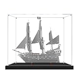 Vitrine en Acrylique pour Lego 10365 Le Navire Black Pearl – Boîte de Rangement et vitrine Anti-poussière Compatible avec Le modèle de Bateau Pirate du Capitaine Jack (3mm,Black)