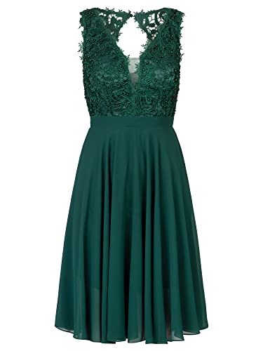 APART Fashion Damen Kleid Dress, Emerald, 36 EU