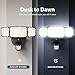 Onforu 75W LED Flood Light Motion Sensor Outdoor, 7000lm Dusk to Dawn Flood Light, Security Light with Three Head, IP65 Waterproof Exterior Floodlight, 6500k Wall Light for Entryway Stairs Yard Garage