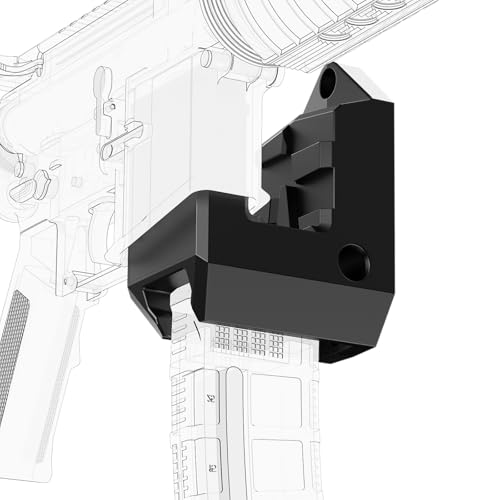 Witto Upgraded AR15 Wall Mount for 223/5.56 Rifle & Magazine, Horizontal or Vertical AR Wall Mount Rifle Rack, Quick Defense Gun Holder, Heavy Duty 450lbs Weight Capacity, AR15 Rifle Wall Storage