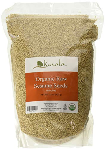 Kevala Organic Raw Sesame Seeds Unhulled, 2 Pound