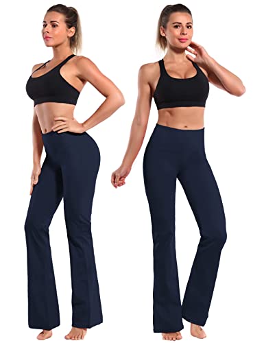 Image of BUBBLELIME 29 inch /31 inch /33 inch /35 inch /37 inch 3 Styles Women's High Waist Bootcut Yoga Pants Basic /Side Pockets Tummy Control Workout Flared