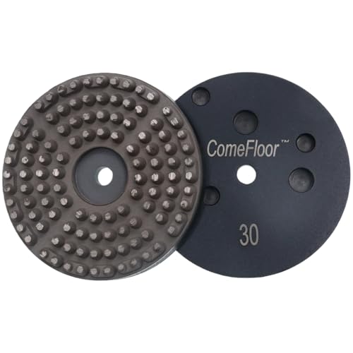 Image of Circular Diamond Grinding Disc for ASL and Diamatic Floor Grinders, 3 Inch Universal Fit Multi-Tool Concrete Grinding Plate, 30 Grit, 9PCS