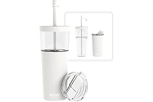 Clear Insulation Flexi Straw Tumbler Marina White