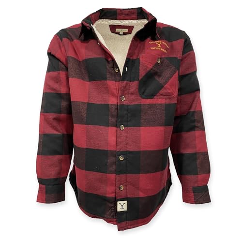 Image of Yellowstone Flannel Shirt Jacket w /Sherpa Lining