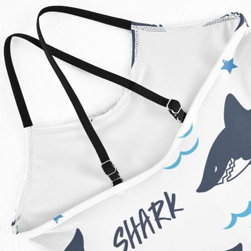 Aquatic Predators Shark Girls Swimsuit One Piece Bathing Suit for Baby Girls' Swimwear 3-10T4