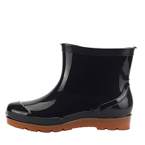 LaoZan Homme Bottes de Pluie Chaussure de Travail comme Jardinage Pêche Lavage - Noir - 41?Longueur du Pied 25.1-25.5 CM Cover