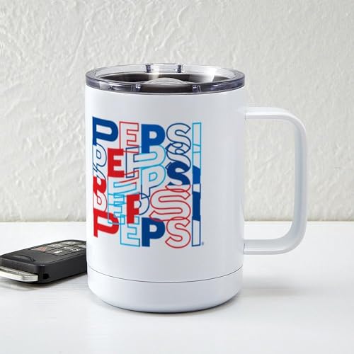 Taza de viaje aislada de acero inoxidable 15 oz Pepsi miniatura 6