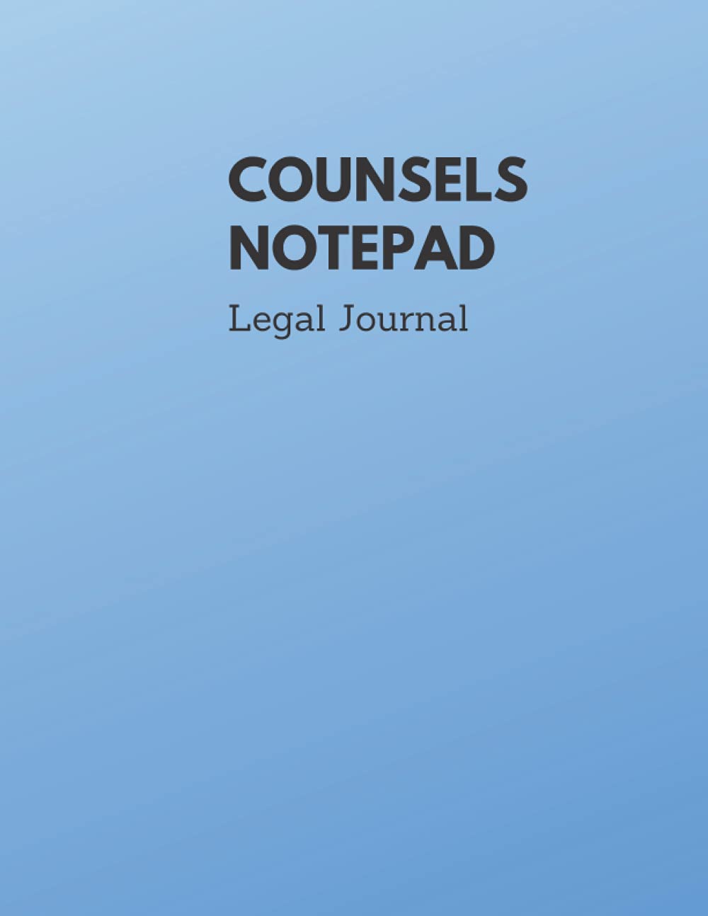 Counsels Notepad: Lawyers notebook and legal writing pad | Lined with margin | 100 pages | Quality and Classic design