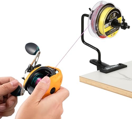 Beyond Braid EZ Fishing Line Spooler – Portable Table Mounted Reel Spooler for Spinning & Baitcasting Reels – Adjustable to Fit Multiple Size Spools of Fishing Line